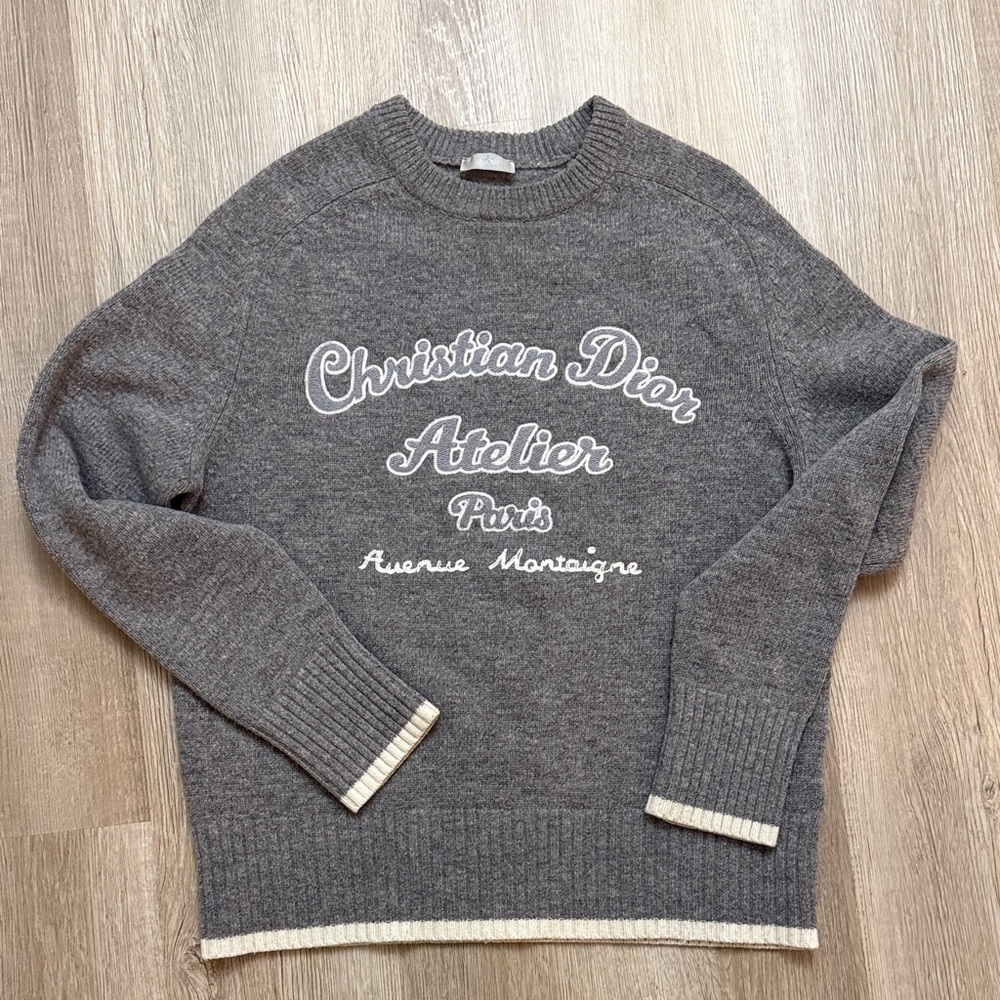 Dior Gray Crewneck Sweater — Atelier Sweater